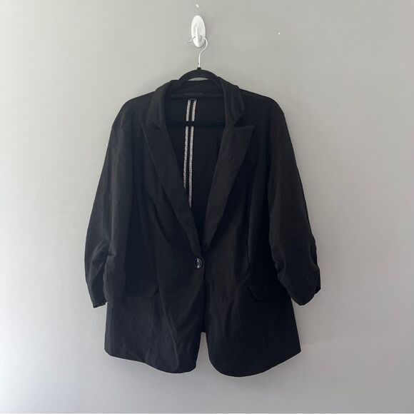 Torrid Black Blazer 3/4 Sleeve Neutral Career Plus Size 2X - Picture 3 of 7